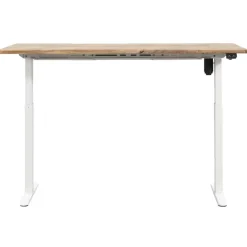 Homeworx Bureau zit/sta elektrisch verstelbaar – mangohout/wit - 75/118x160x80 cm