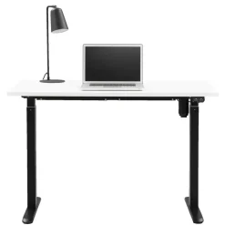 Homeworx Bureau zit/sta elektrisch verstelbaar - wit/zwart - 75/118x120x70 cm