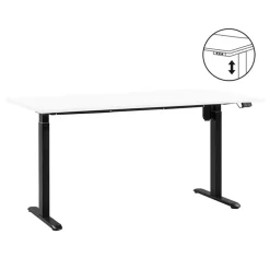 Homeworx Bureau zit/sta elektrisch verstelbaar - wit/zwart - 75/118x160x80 cm