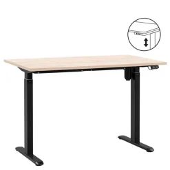 Zit-Sta-Bureaus-Homeworx Bureau zit/sta elektrisch verstelbaar – eikenkleur/zwart - 75/118x120x70 cm