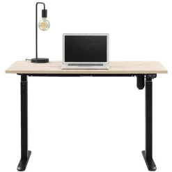 Zit-Sta-Bureaus-Homeworx Bureau zit/sta elektrisch verstelbaar – eikenkleur/zwart - 75/118x120x70 cm