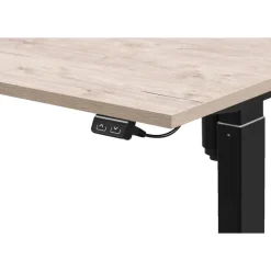 Zit-Sta-Bureaus-Homeworx Bureau zit/sta elektrisch verstelbaar – eikenkleur/zwart - 75/118x120x70 cm