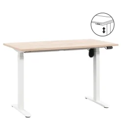 Zit-Sta-Bureaus-Homeworx Bureau zit/sta elektrisch verstelbaar – eikenkleur/wit - 75/118x120x70 cm