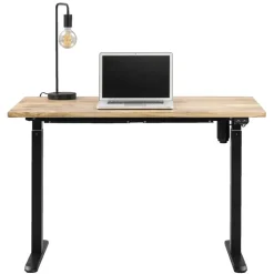 Zit-Sta-Bureaus-Homeworx Bureau zit/sta elektrisch verstelbaar – mangohout/zwart - 75/118x120x70 cm