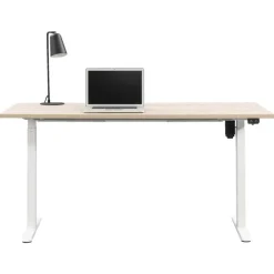 Zit-Sta-Bureaus-Homeworx Bureau zit/sta elektrisch verstelbaar – eikenkleur/wit - 75/118x160x80 cm