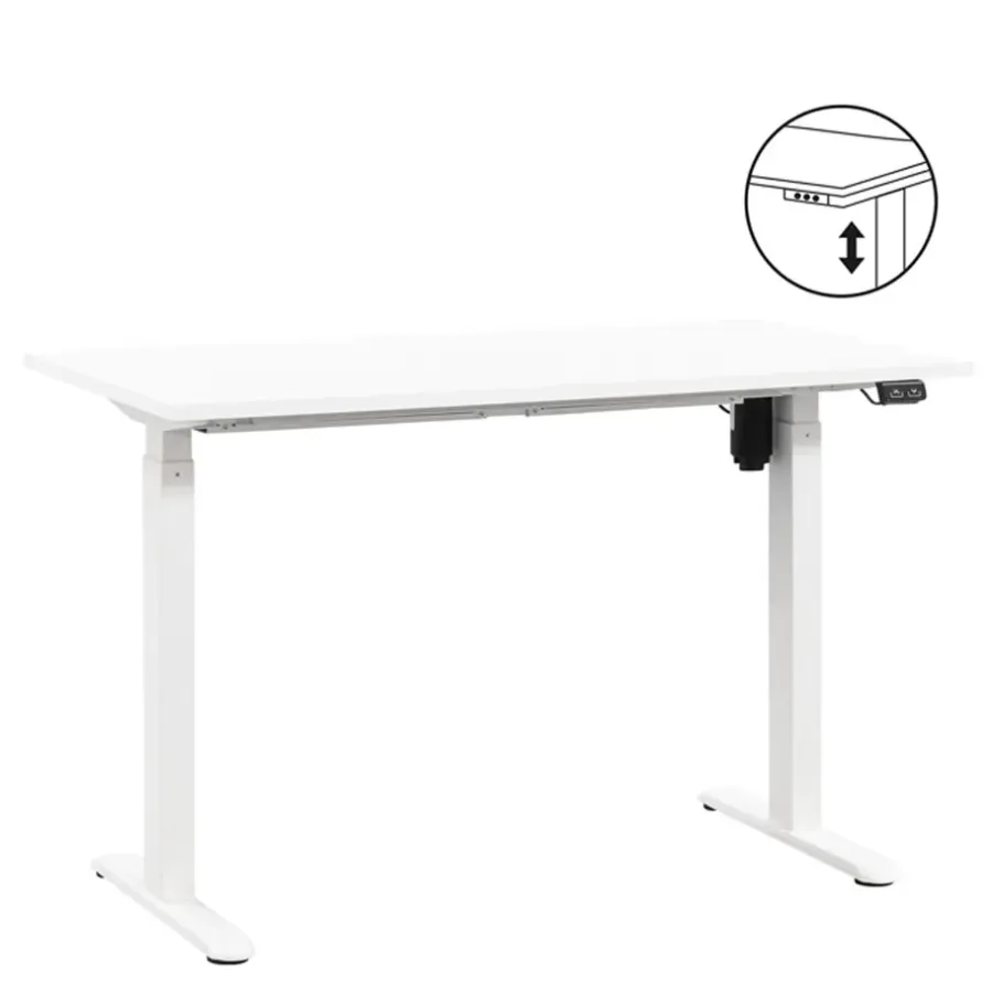 Homeworx Bureau zit/sta elektrisch verstelbaar - wit/wit - 75/118x120x70 cm