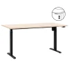 Homeworx Bureau zit/sta elektrisch verstelbaar – eikenkleur/zwart - 75/118x160x80 cm