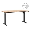 Homeworx Bureau zit/sta elektrisch verstelbaar – mangohout/zwart - 75/118x160x80 cm