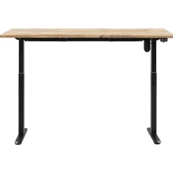 Homeworx Bureau zit/sta elektrisch verstelbaar – mangohout/zwart - 75/118x160x80 cm