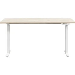 Homeworx Bureau zit/sta handmatig verstelbaar – eikenkleur/wit - 75/118x160x80 cm
