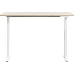 Homeworx Bureau zit/sta handmatig verstelbaar – eikenkleur/wit - 75/118x160x80 cm