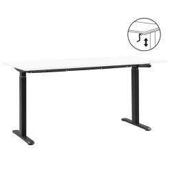 Homeworx Bureau zit/sta handmatig verstelbaar - wit/zwart - 75/118x160x80 cm