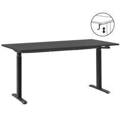 Homeworx Bureau zit/sta handmatig verstelbaar - zwart/zwart - 75/118x160x80 cm