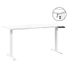 Homeworx Bureau zit/sta handmatig verstelbaar - wit/wit - 75/118x160x80 cm