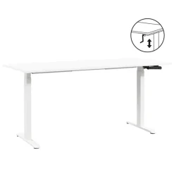 Homeworx Bureau zit/sta handmatig verstelbaar - wit/wit - 75/118x160x80 cm