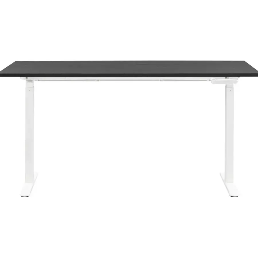 Homeworx Bureau zit/sta handmatig verstelbaar - zwart/wit - 75/118x160x80 cm