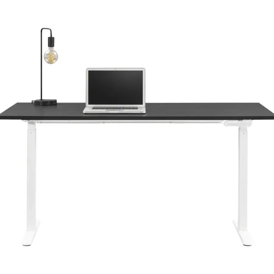 Homeworx Bureau zit/sta handmatig verstelbaar - zwart/wit - 75/118x160x80 cm