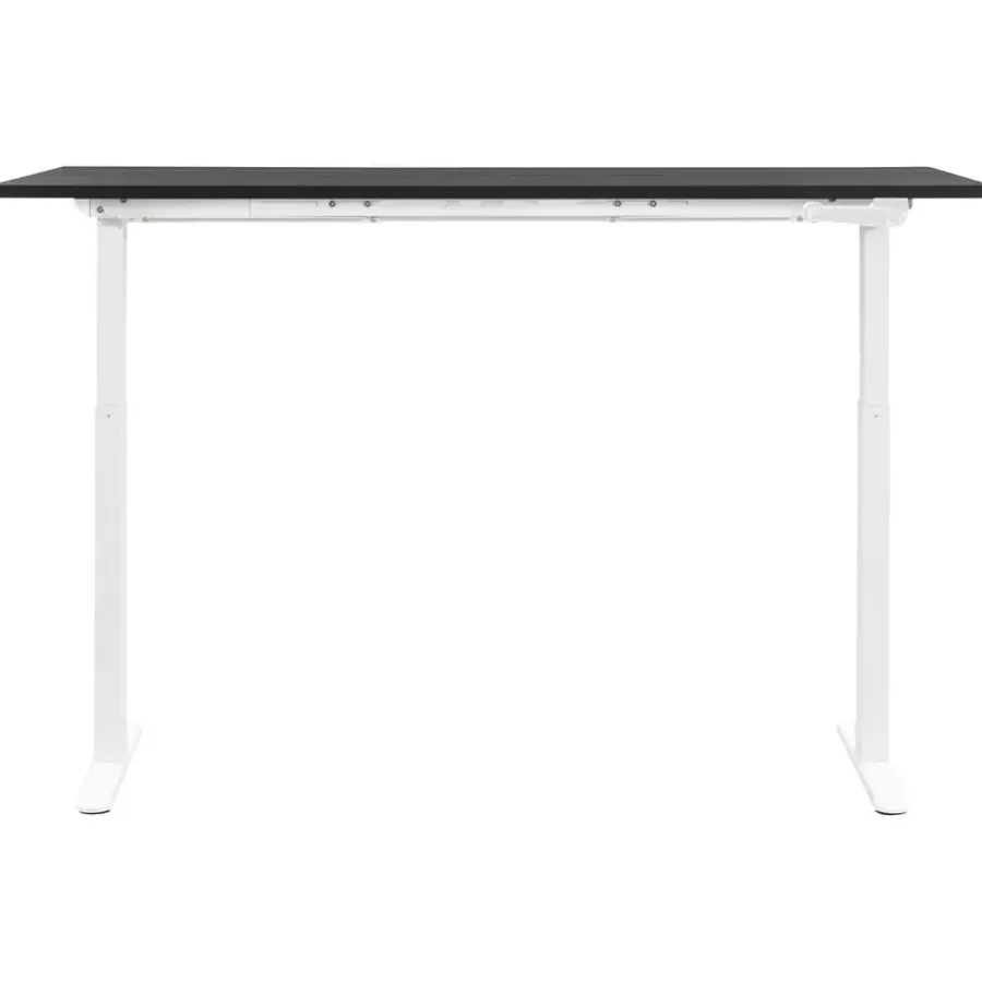 Homeworx Bureau zit/sta handmatig verstelbaar - zwart/wit - 75/118x160x80 cm