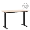 Homeworx Bureau zit/sta handmatig verstelbaar – eikenkleur/zwart - 75/118x120x70 cm