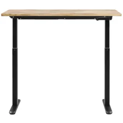 Zit-Sta-Bureaus-Homeworx Bureau zit/sta handmatig verstelbaar – mangohout/zwart - 75/118x120x70 cm