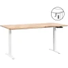Bureaus-Homeworx Bureau zit/sta handmatig verstelbaar - mangohout/wit - 75/118x160x80 cm