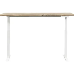 Bureaus-Homeworx Bureau zit/sta handmatig verstelbaar - mangohout/wit - 75/118x160x80 cm
