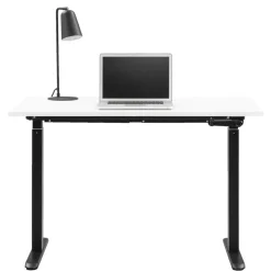 Zit-Sta-Bureaus-Homeworx Bureau zit/sta handmatig verstelbaar - wit/zwart - 75/118x120x70 cm