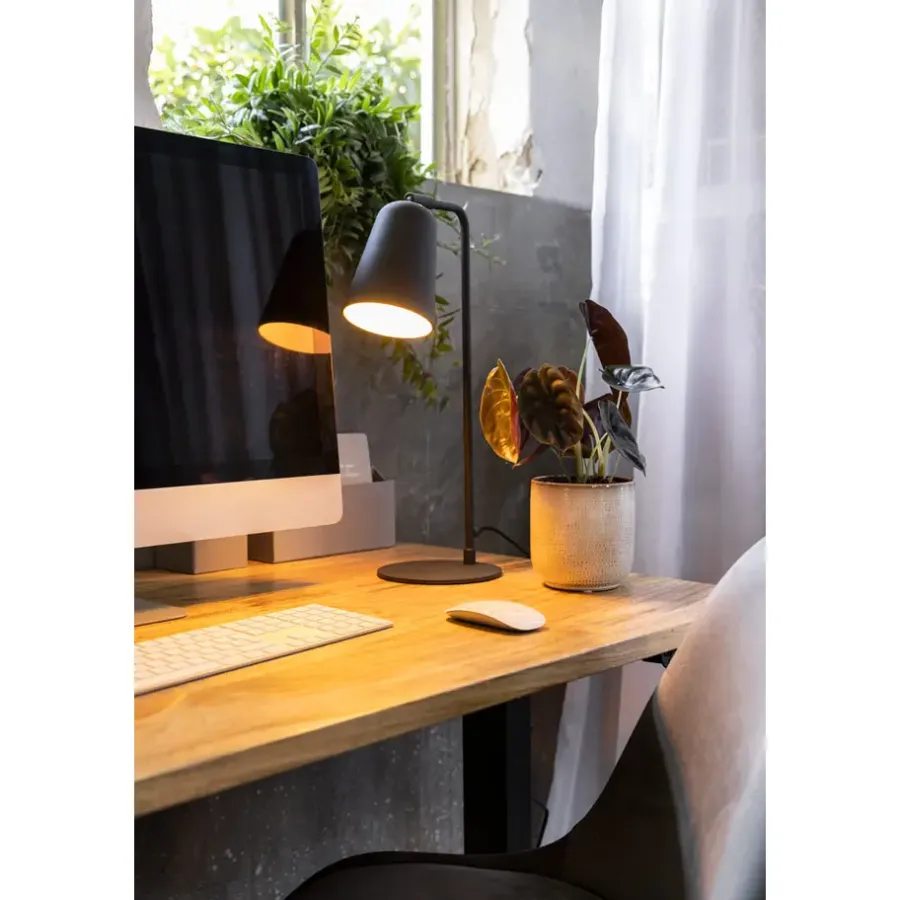 Homeworx Bureau zit/sta handmatig verstelbaar – mangohout/zwart - 75/118x160x80 cm