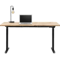 Homeworx Bureau zit/sta handmatig verstelbaar – mangohout/zwart - 75/118x160x80 cm