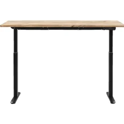 Homeworx Bureau zit/sta handmatig verstelbaar – mangohout/zwart - 75/118x160x80 cm