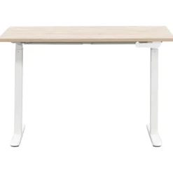 Zit-Sta-Bureaus-Homeworx Bureau zit/sta handmatig verstelbaar – eikenkleur/wit - 75/118x120x70 cm