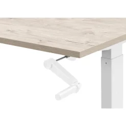 Zit-Sta-Bureaus-Homeworx Bureau zit/sta handmatig verstelbaar – eikenkleur/wit - 75/118x120x70 cm