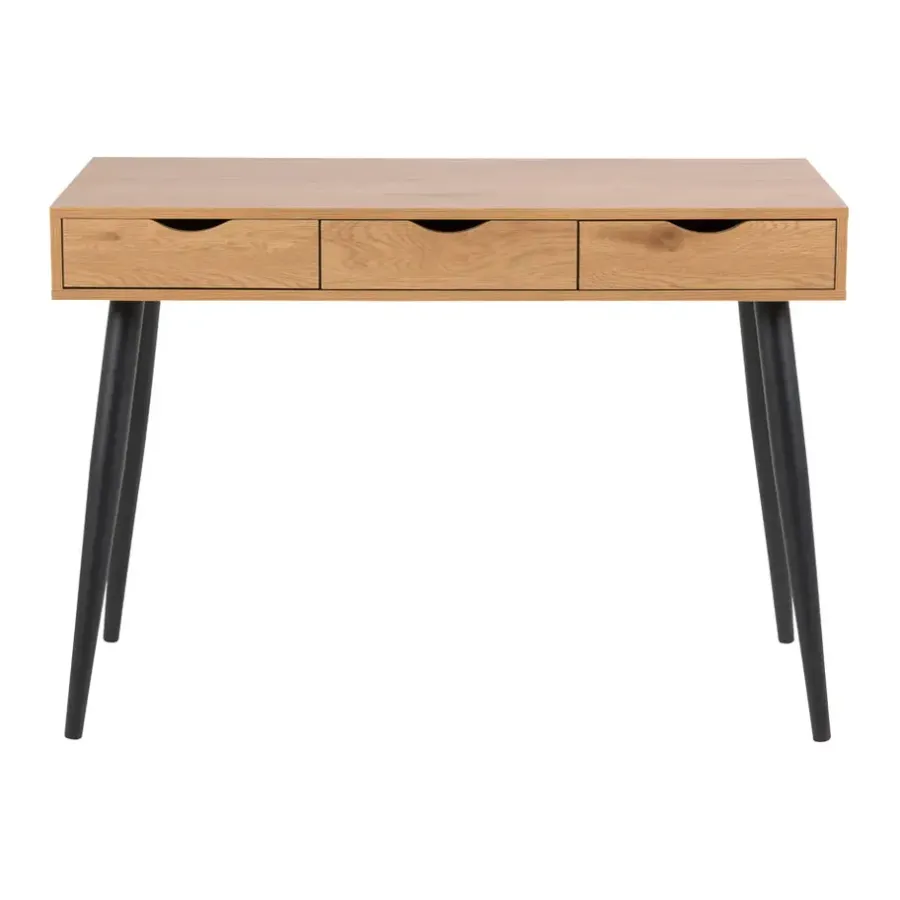 Bureaus-Leen Bakker Bureau Montijo - eiken/zwart - 77,1x110x50 cm