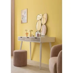 Bureaus-Leen Bakker Bureau Montijo - wit/bruin - 77,1x110x50 cm
