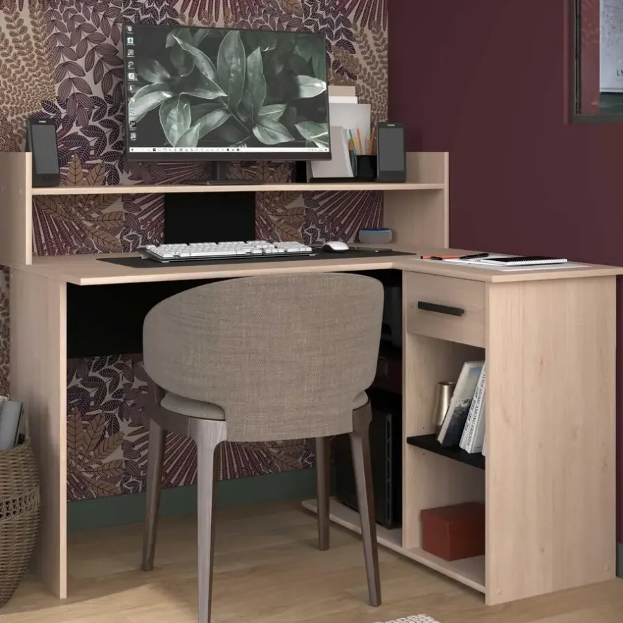 Parisot Bureau Professional 102cm- zwart/eik