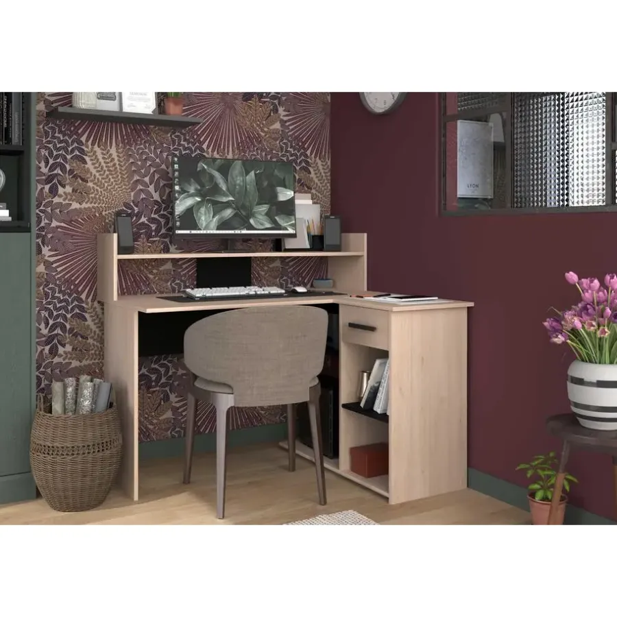 Parisot Bureau Professional 102cm- zwart/eik