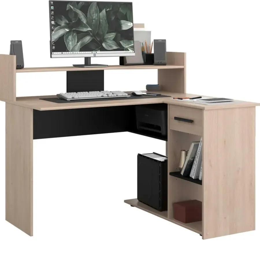 Parisot Bureau Professional 102cm- zwart/eik