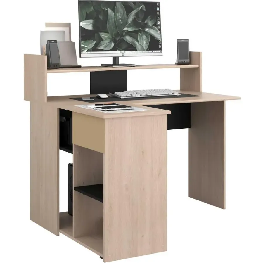 Parisot Bureau Professional 102cm- zwart/eik