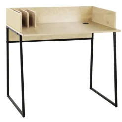 Bureaus-Nordlys Bureau van metaal en hout in crèmekleur