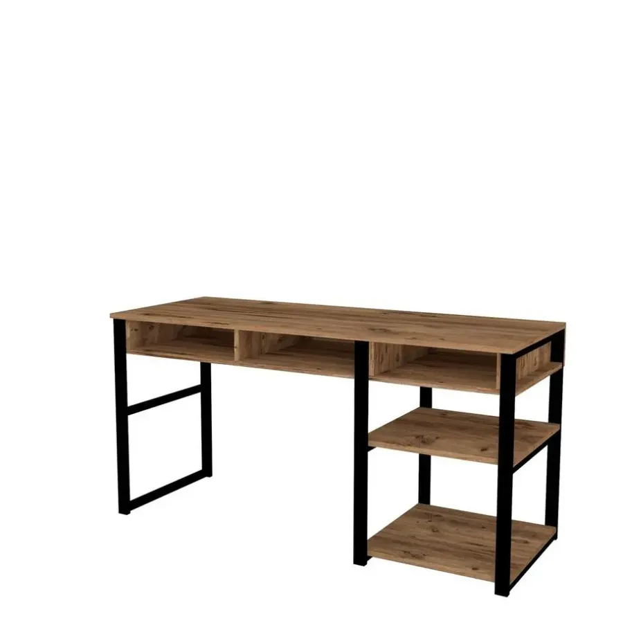 Arabic House Bureau Zwart/Bruin Melamine - 150x58,4x75,8cm - Emro