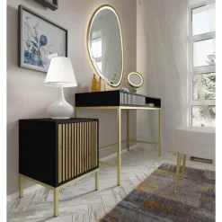Homlando Bureaucontainer Ravenna -/Zwart mat/Artisan - Metall - 41x40x55 cm