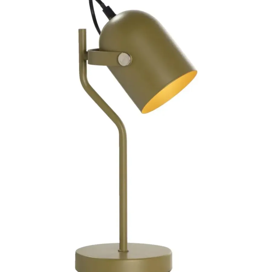 Tafellampen|Bureaulampen-Leen Bakker Bureaulamp Senn - groen metaal - 39xØ17,5 cm
