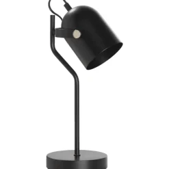 Tafellampen|Bureaulampen-Leen Bakker Bureaulamp Senn - zwart metaal - 39xØ17,5 cm