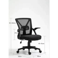 Bureaustoelen|Bureaustoelen-Ocazi Bureaustoel Barcelona - Hoogte Verstelbaar - Ergonomisch - Zwart