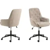 Giga Living Bureaustoel Beige Stof - Zithoogte 57cm - Alleri