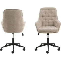 Giga Living Bureaustoel Beige Stof - Zithoogte 57cm - Alleri