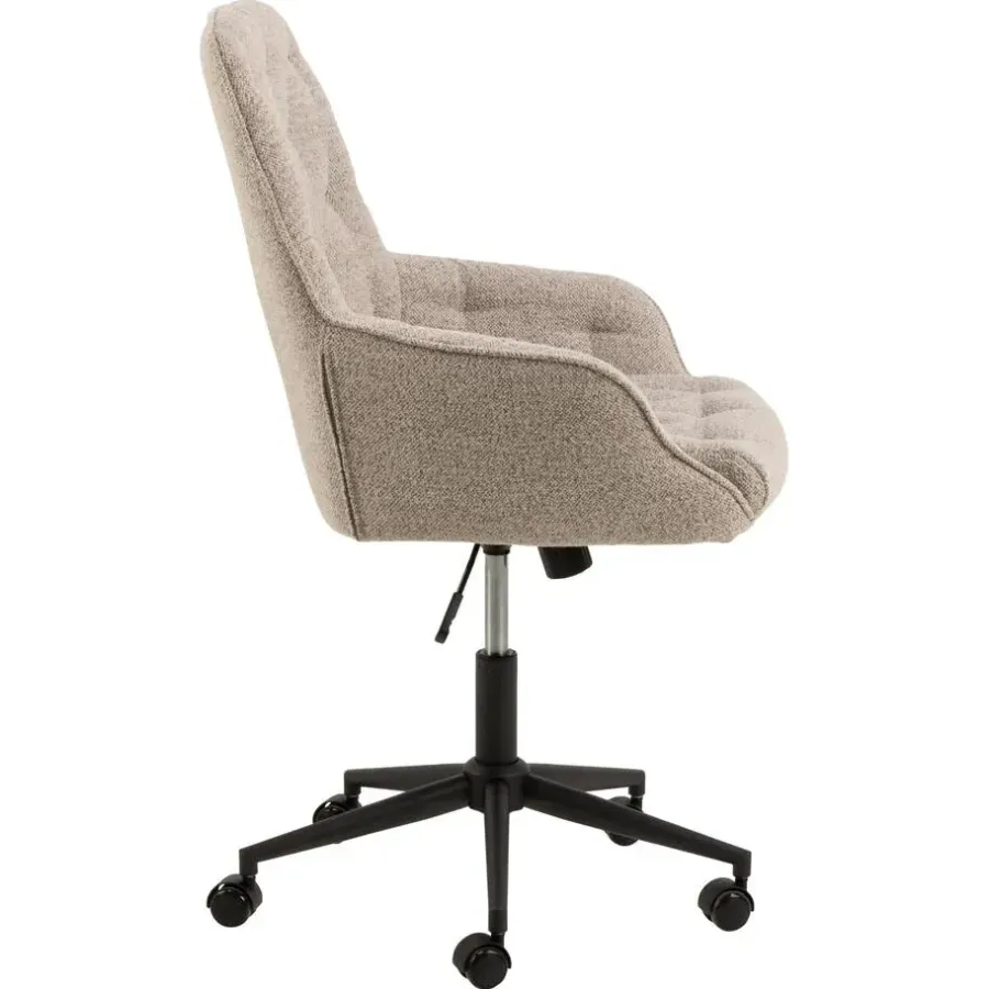 Giga Living Bureaustoel Beige Stof - Zithoogte 57cm - Alleri