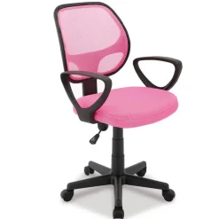 Bureaustoelen|Bureaustoelen-Merkloos Bureaustoel Buritos - Solide, Verstelbaar en Ergonomisch - Roze