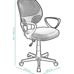 Bureaustoelen|Bureaustoelen-Merkloos Bureaustoel Buritos - Solide, Verstelbaar en Ergonomisch - Lila