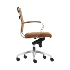 Bureaustoelen|Bureaustoelen-Sedero Bureaustoel Cádiz Cognac - 100% leder